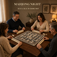 Tapis de Mahjong en Néoprène 3mm à Texture Géométrique Tissée, Tapis de Jeu de Table pour la Maison, le Club, les Tournois, les Fêtes, Cadeau, Décoration de Table