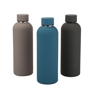 Custom Print <b>Double</b> <b>Wall</b> Vacuum Insulated Stainless Steel Tumbler Soft Rubber Leak-Proof BPA Free Water Bottle 350ml-1000ml - Product Image 1