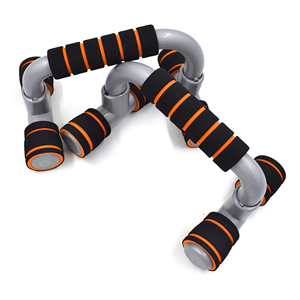 Support de pompes en forme de H avec cadre en acier et poignées en <span class=keywords><strong>mousse</strong></span> – Équipement durable pour l'entraînement de force à domicile - Product Image 1