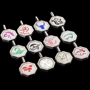 Collar Hip Hop Chapado en Oro, Colgante del Zodiaco Chino de Jackie <span class=keywords><strong>Chan</strong></span>, Diseño de Tigre y Dragón Extra Grande para Parejas, Unisex - Product Image 2