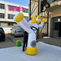 Mascotte gonflable tigre de Taekwondo pour promotion commerciale de salle de boxe, ballon publicitaire gonflable tigre arts martiaux