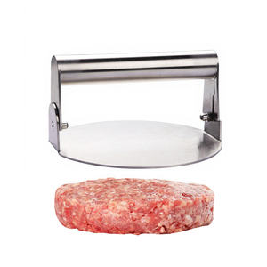 Outils de barbecue pour viande et volaille Presse à <span class=keywords><strong>hamburger</strong></span> en acier inoxydable avec poignée pliable pour le camping et la fête - Product Image 5