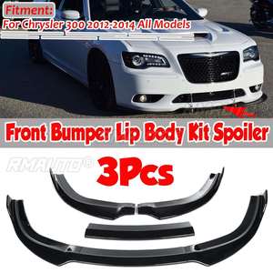 ชุดแต่งกันชนหน้ารถยนต์ 3 ชิ้น สำหรับ Chrysler 300 SRT8 ปี 2012-2014 ประกอบด้วยลิ้นกันชนหน้า, สปลิตเตอร์, ดิฟฟิวเซอร์, สปอยเลอร์ และฝาครอบป้องกัน - Product Image 1