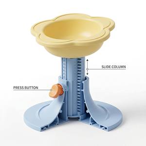 Comedero Ergonómico Elevado para Gatos, Tazón Ajustable con Diseño de Flor para Mascotas, Plato Inclinado para Alimentación de <span class=keywords><strong>Perros</strong></span>, Comedero Antivómito con Protector de Cuello - Product Image 5