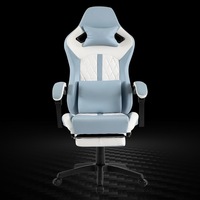 Chaise d'ordinateur pour bureau à domicile, dortoir, gaming, e-sport, moderne, simple, avec dossier inclinable, réglable, pivotante, en cuir, base 5 étoiles