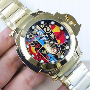 나펙 럭셔리 슈퍼맨 만화 캐릭터 대형 다이얼 스포츠 남성용 시계 스테인리스 스틸 쿼츠 무브먼트 22mm 글래스 3BAR 방수 - Product Image 2