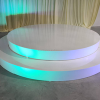 Plate-forme ronde lisse scène acrylique scène danse décoration PVC + acrylique mariage événement danse scène mariage toile de fond décoration