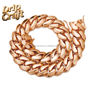 Cadena Cubana Hip Hop de 14k-18k, Acero Inoxidable 904L, Hebilla de Cabeza de Dragón con Baño Electrolítico Encriptado, Collar Redondo con Acabado Pulido - Product Image 5
