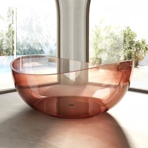 Neues Design Transparente Badewannen aus rotem Harz Moderne transparente Badewanne aus klarem Kristall Badewanne aus massivem Harz Sexy Badewannen - Product Image 3