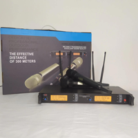 Système de microphone sans fil UHF SKM9000, ensemble de microphones dynamiques portatifs à double canal pour les spectacles sur scène, les DJ, le karaoké, l'église