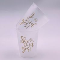 BST Bachelorette Elle A Dit Oui Décoration Tasses De Fête 16oz PP Coupe De Stade Écologique avec Logo Personnalisé