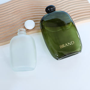 TOP Offre Spéciale 100ml 250ml 350ml 500ml Plat Clair Froid Liqueur Boisson Jus Café Vin Flacon En Verre Bouteille Avec Bouchon En Plastique - Product Image 1