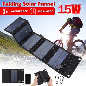 <b>Foldable</b> <b>Solar</b> <b>Panel</b> 12W USB Output Outdoor Camping Charging Bag Black - Product Image 4
