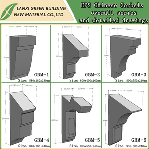 Moulures décoratives de murs extérieurs en polystyrène EPS élégant Matériaux élégants pour villa - Product Image 2