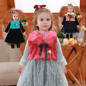 Yuwa Customized Girls' 1-3 Year Old Clothing Children's Girls Flower Dress Design New Party Dress for Girls