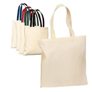 الأكثر مبيعًا حقيبة حمل بيضاء مخصصة قطن قابل لإعادة الاستخدام حقيبة قماش قطنية عضوية