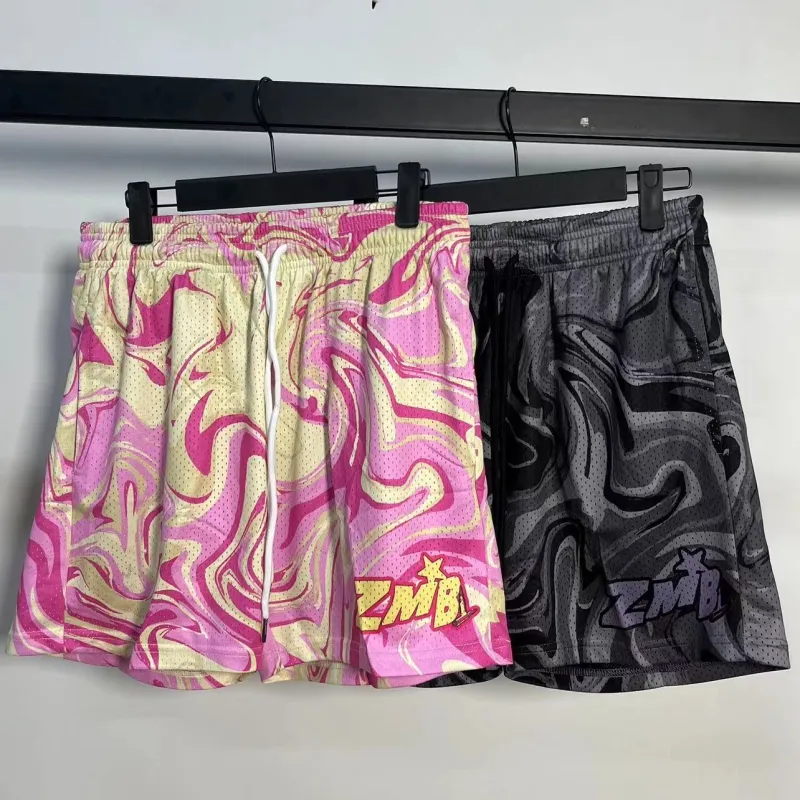 Hızlı sevk spor kısa boş spor Jogger yüzmek plaj şortu streetwear adam çift katmanlı örgü kısa ter şort pantolon erkekler için