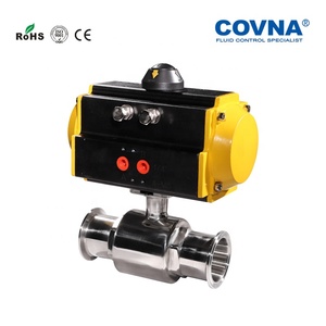 Válvula de Bola Sanitaria de Acero Inoxidable 304 de Grado Alimenticio, de 3 Vías, con Accionamiento Neumático y Conexión Tri-Clamp - Product Image 6