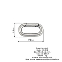 Fermoir à ressort personnalisé en argent sterling 925, forme ronde, rectangulaire, fermoir à clip, fermoir à breloque ovale