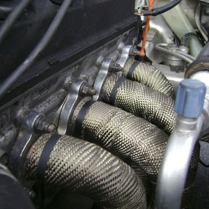 Cinturón de aislamiento del colector de escape de 15M con 4 aros de acero, ajuste universal para tubos de escape de automóviles, protección contra el calor - Product Image 2