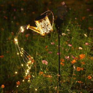 Lampe solaire à LED pour jardin extérieur en fer Crafto Hollow Kettle String Waterfall Lawn Pathway Villa Lighting Solar Lights - Product Image 6