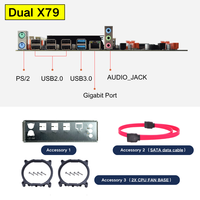NOUVEAU Kit de carte mère serveur double socket X79 avec 2 processeurs Intel Xeon E5 2670, RAM ECC, carte mère double CPU X79