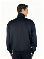 Sweat-shirt zippé rayé noir pour homme, durable, respirant, col montant, veste sportive pour tous les jours, vêtements de travail et de loisirs, couleurs personnalisées