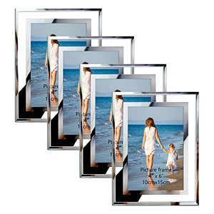 Marcos de fotos de <span class=keywords><strong>cristal</strong></span> transparentes hechos a mano, 4x6 pulgadas, A4/A3, mesa rectangular plateada y pantalla de escritorio, <span class=keywords><strong>marco</strong></span> de fotos, arte de pared - Product Image 1