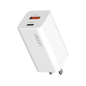 Cargador Portátil LKTOP 65W GaN con Doble Puerto USB-A/USB-C PD, Adaptador de Carga Rápida, Color Blanco - Product Image 6