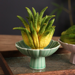 Bandeja de Cerámica con Diseño de Mano de Buda, Estilo Chino, Plato para Frutas, Bandeja Decorativa para Mesa de Té Zen - Product Image 3