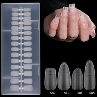 Étiquettes personnalisées BIN, 240 pièces, pour ongles, ultra-fines, sans trace, en ABS, forme amande ou carrée, pour manucure française