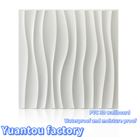NAYA PVC géométrique 50*50cm Panneau mural 3D gaufré Panneau mural blanc mat Installation facile Offre Spéciale prix d'usine