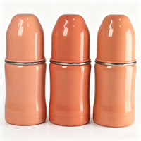Biberon en acier inoxydable écologique de 180 ml avec tétine en silicone, graduations, détachable, idéal pour les cadeaux de bébé