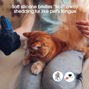 Plastic Soft Convenient Dog Horse Grooming <b>Cleaning</b> <b>Bath</b> Gloves Massage Brush <b>Pet</b> Hair Remover - Product Image 4
