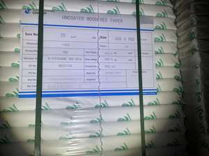 Papel Offset Blanco de Alta Calidad 80g/70g para Cuadernos, Papel Bond Blanco 55g/60g/90g/120g - Product Image 2