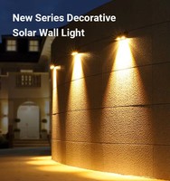 Lampe murale solaire LED extérieure rechargeable, étanche IP65, blanc chaud, pour jardin, clôture, avec capteur de contrôle, conforme RoHS