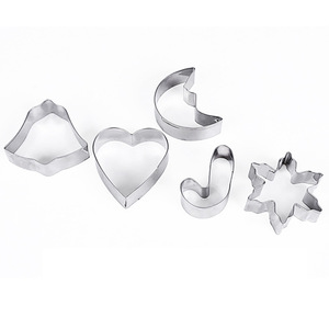 Ensemble de Noël en acier inoxydable 430 de qualité alimentaire coupe-fruits en forme de coeur et d'arbre outils de cuisson pour la coupe de biscuits - Product Image 4