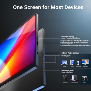 AHXJKA 10,5 inch 1920x1280 IPS touchscreen draagbare monitor lederen tas 60Hz Type C Plug & Play ingebouwde luidsprekers gaminglaptop - Product Image 5