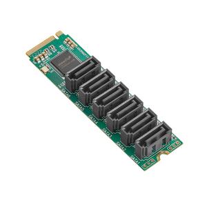 IOCREST M.2 (pcie 3.0) Ngff à 6 Ports SATA III 6G SSD adaptateur noir Stock Lenovo ordinateurs portables vert Lenovo Dock - Product Image 5