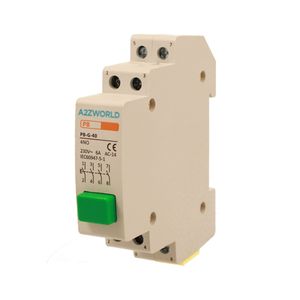 Botón Pulsador Modular de 1M con Indicador LED Verde, 4NO 6A CA 230V IP20 IEC60947-5-1, Material de Latón y Plástico, Máx. 24V 20A, Encendido/Apagado, 12mm 22mm - Product Image 3