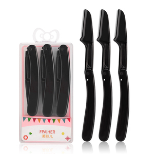Lot de 3 rasoirs portables pliables roses mignons <span class=keywords><strong>pour</strong></span> le <span class=keywords><strong>visage</strong></span>, mini-tondeuses à sourcils, stylos de microblading, lames de <span class=keywords><strong>rasoir</strong></span> <span class=keywords><strong>pour</strong></span> l'épilation faciale - Product Image 4