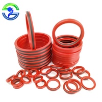 Joint d'étanchéité pour vérin hydraulique, joint en U pour tige de piston, joint d'étanchéité hydraulique en PU PTFE, joint d'étanchéité hydraulique UN SPGO V