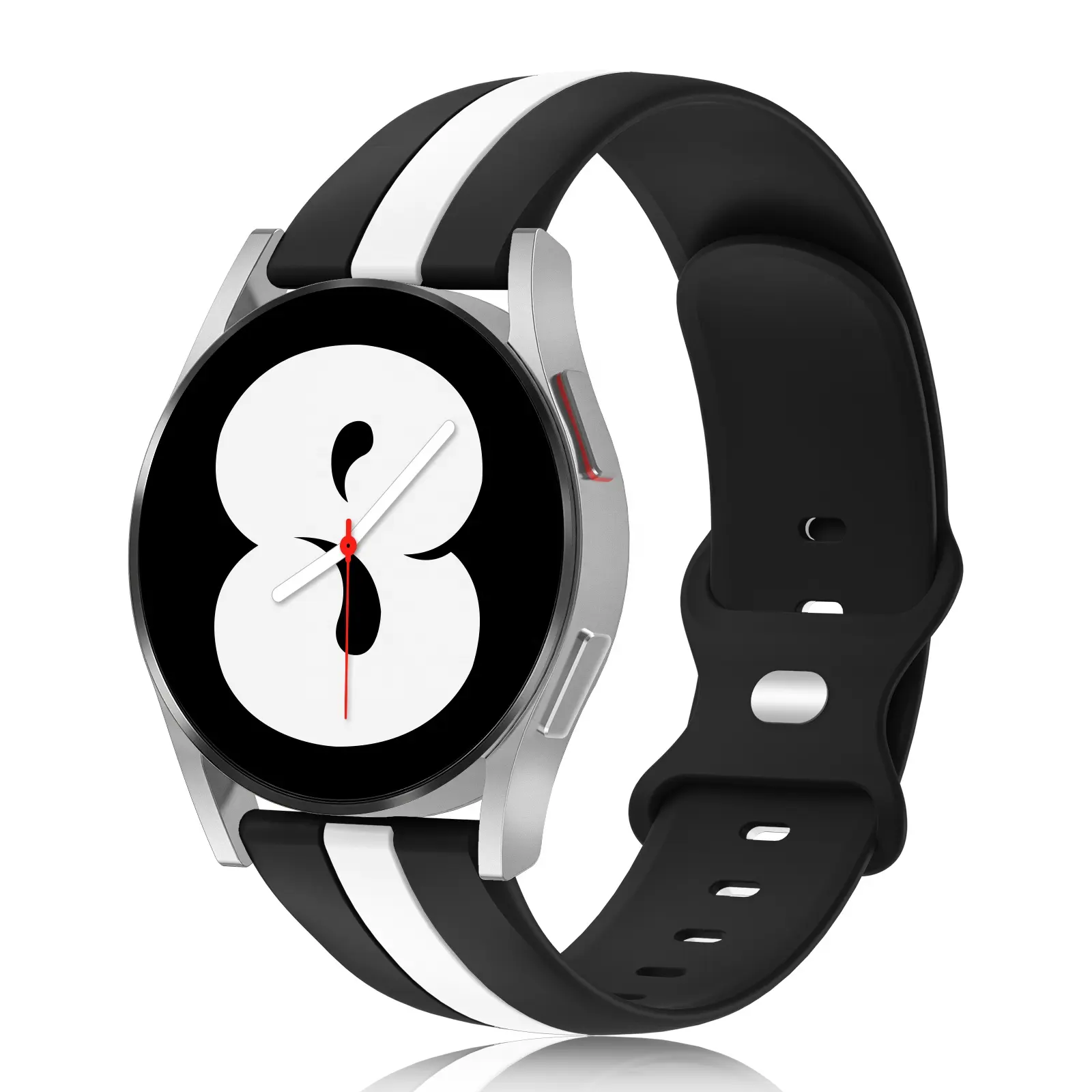 Rubber 20mm Silicone Band for Samsung Galaxy Watch 4 40mm 44mm Watch 3 41mm Active 2 Watch 4 Classic 42mm 46mm