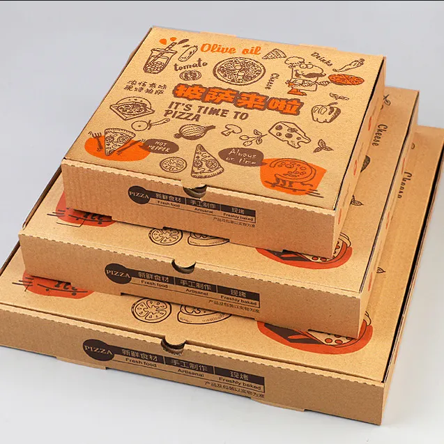 Commercial Custom Logo Printed OEM Factory Pizza Box Cheap Carton Packaging Box