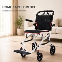 Silla de Ruedas Manual Ultraligera Portátil de 7.7 kg, Plegable, de Aleación de Aluminio, para Viajes y Transporte, con Sistema de Amortiguación, 100 kg