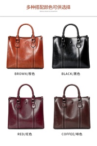 3 in 1 여성 가죽 핸드백 여성용 토트 핸드 숄더백 여성용 가방 - Product Image 5