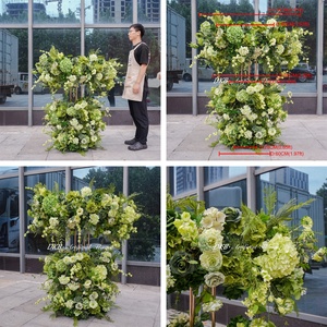 Wholesale High Quality <b>Green</b> Artificial Silk Wedding Flowers <b>runner</b> for Backdrop & <b>Table</b> Decorations - Product Image 2
