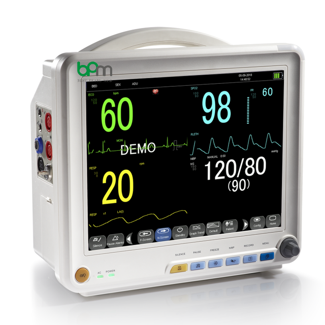 Multi-parameter Veterinary Patient Monitor 12.1'' TFT LCD Display 4-Hour Battery CE Certified ICU/Bedside Use Portable for