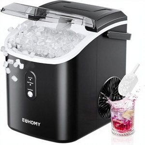 EUHOMY Nugget <b>Ice</b> <b>Maker</b> Countertop Ready 6 Mins 34lbs/Day Removable Top Cover Auto-Cleaning Portable Sonic Basket Scoop Fast <b>Ice</b> - Product Image 1