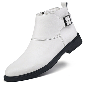 Stivali Chelsea da uomo in vera pelle di lusso di marca maschile Basic stivali di alta qualità inverno peluche <span class=keywords><strong>scarpe</strong></span> da neve comode <span class=keywords><strong>scarpe</strong></span> da passeggio - Product Image 1